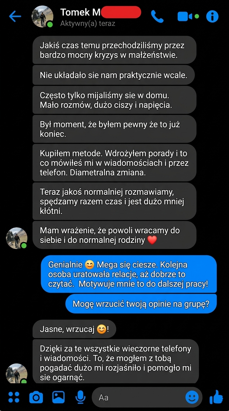 Opinia klienta Metody Wróć Do Rodziny